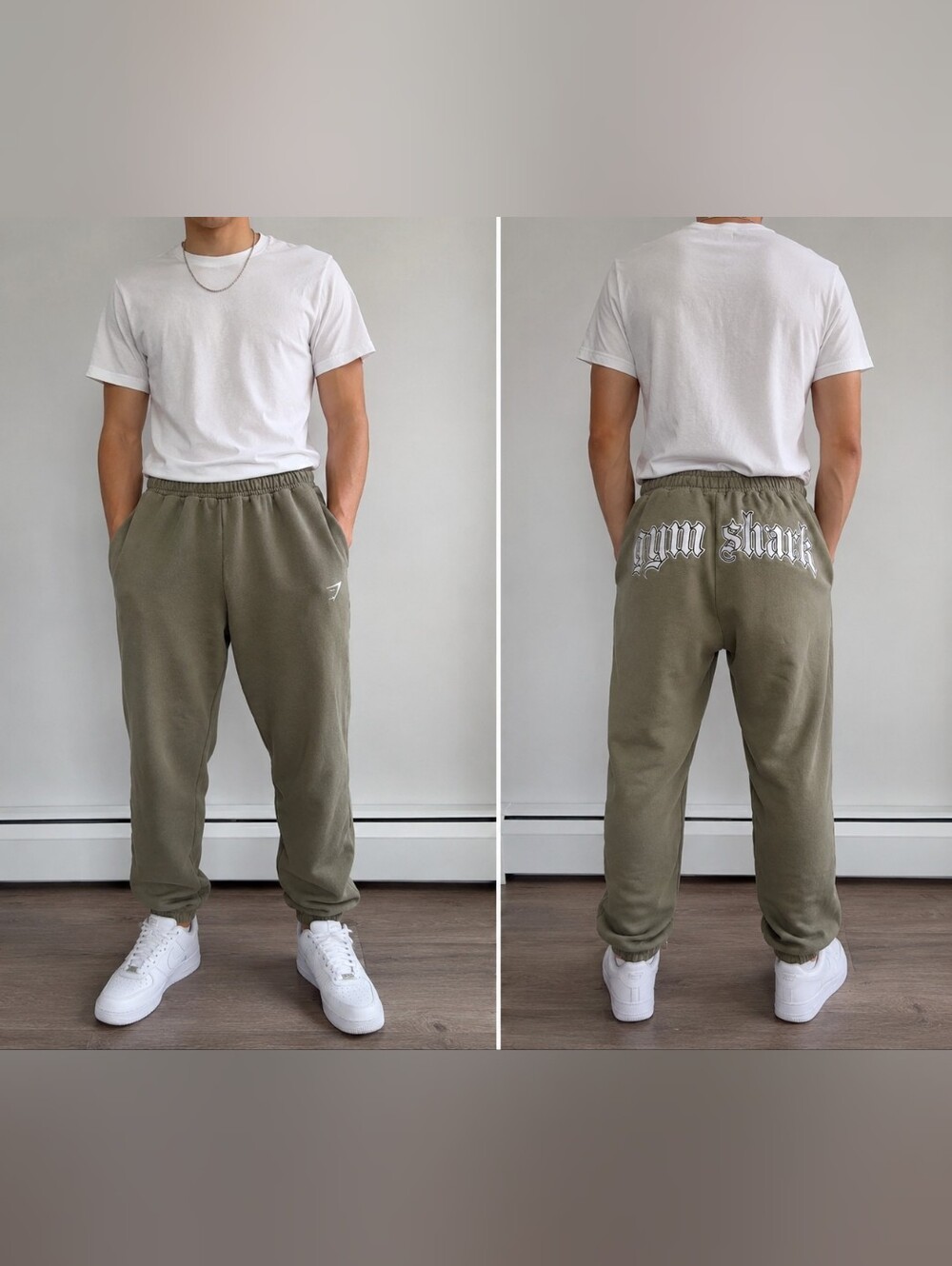 Gymshark Men’s Jogger Sweatpants Olive Green Size S